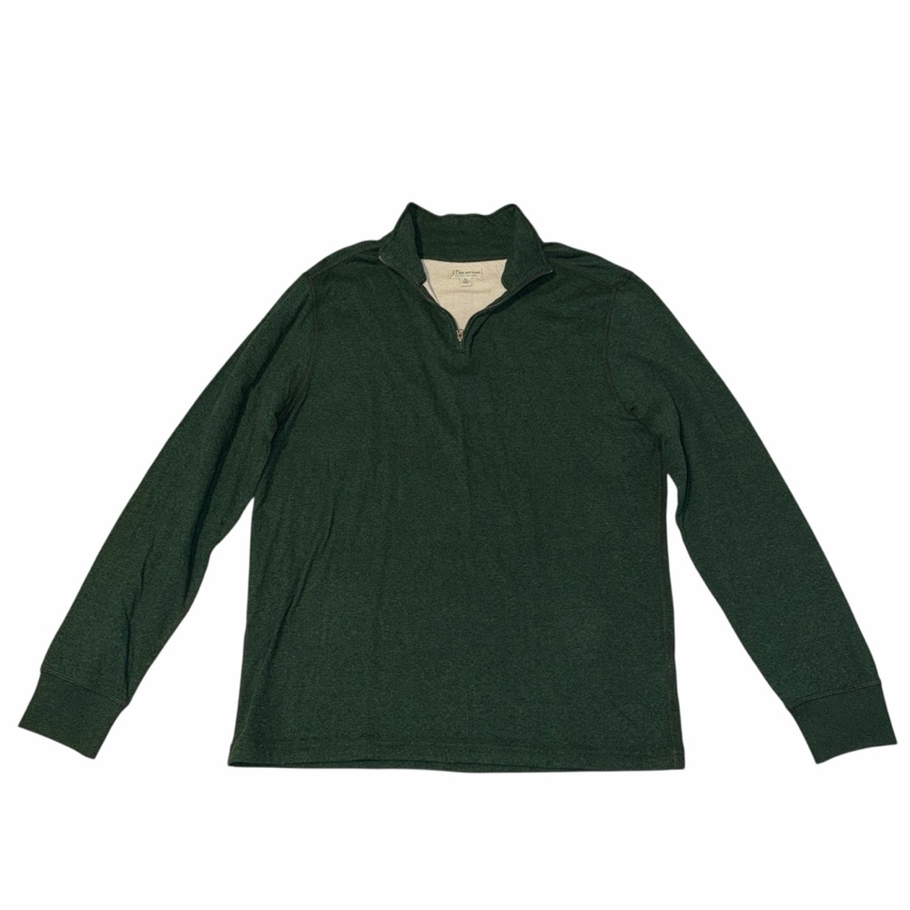 J.crew knit goods Quarter-Zip Forest Green Pullover